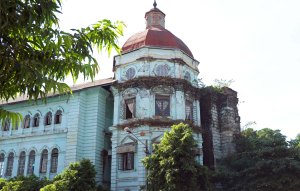 Despite the dilapidated appearance, a building still in use.