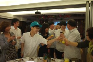 Students thanking the teachers